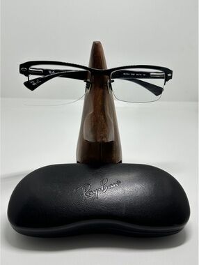 Ray-Ban Black Half-Rim Prescription Glasses Frames with Case
